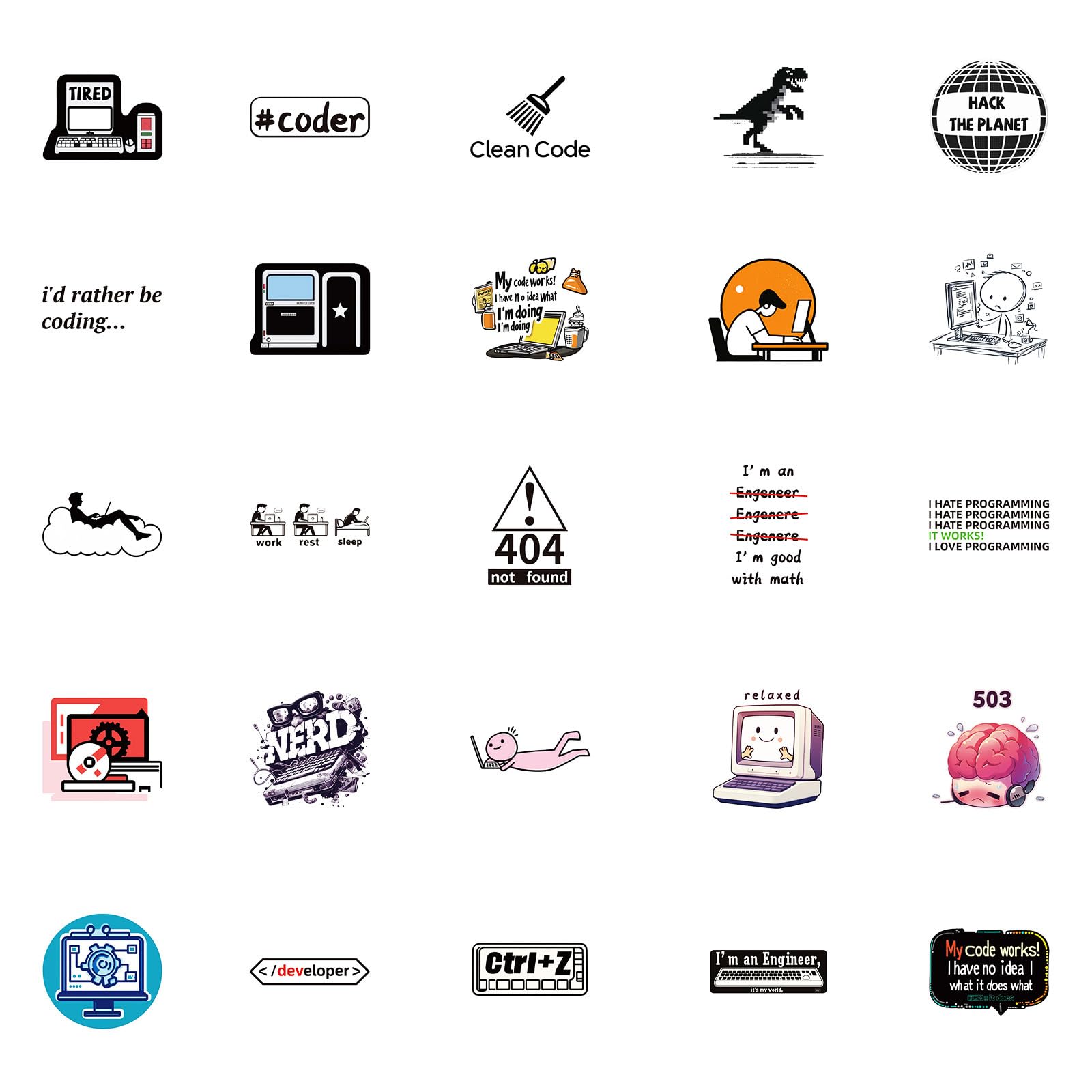 Acquista 10/25/50 pezzi di adesivi Hacker Cool Teen Stickers Pack, adesivi impermeabili in vinile estetico per laptop Bottiglia d'acqua Computer Skateboard in Italia a partire da 0.42