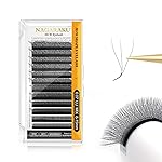 NAGARAKU 3D W Shape Eyelash Extension Supplies Natural Soft Volume 0.07mm LU curl 8-15mm Mix Premade Fans Faux Mink Matte Black Cluster Easy Fanning False Lashes
