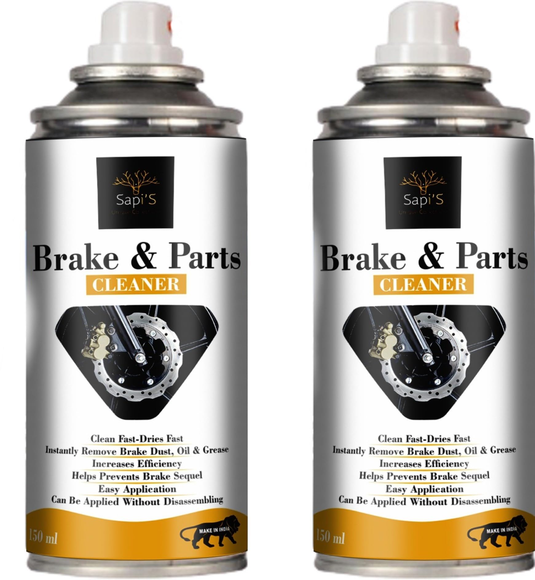 SAPI'S High Power Brake & Parts Cleaner (2 x 150ml) - Wheel & Tire Cleaner Spray, Heavy Duty, Pack of 2-image-9