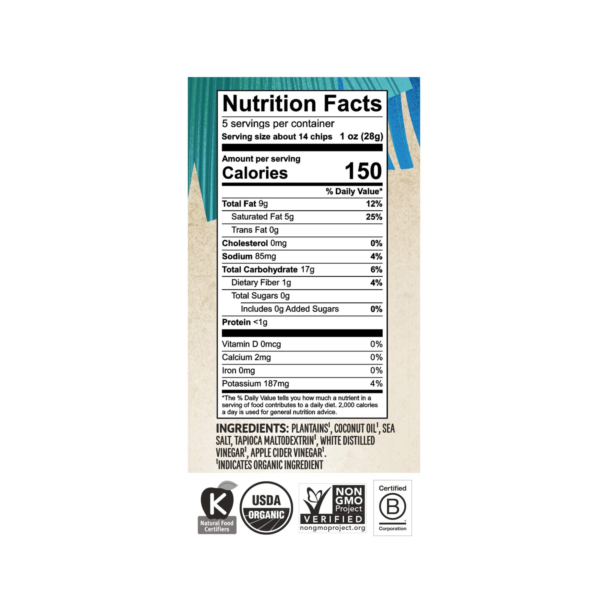 Buy Barnana Organic Plantain Chips, Salt & Vinegar Paleo & Vegan Ridge