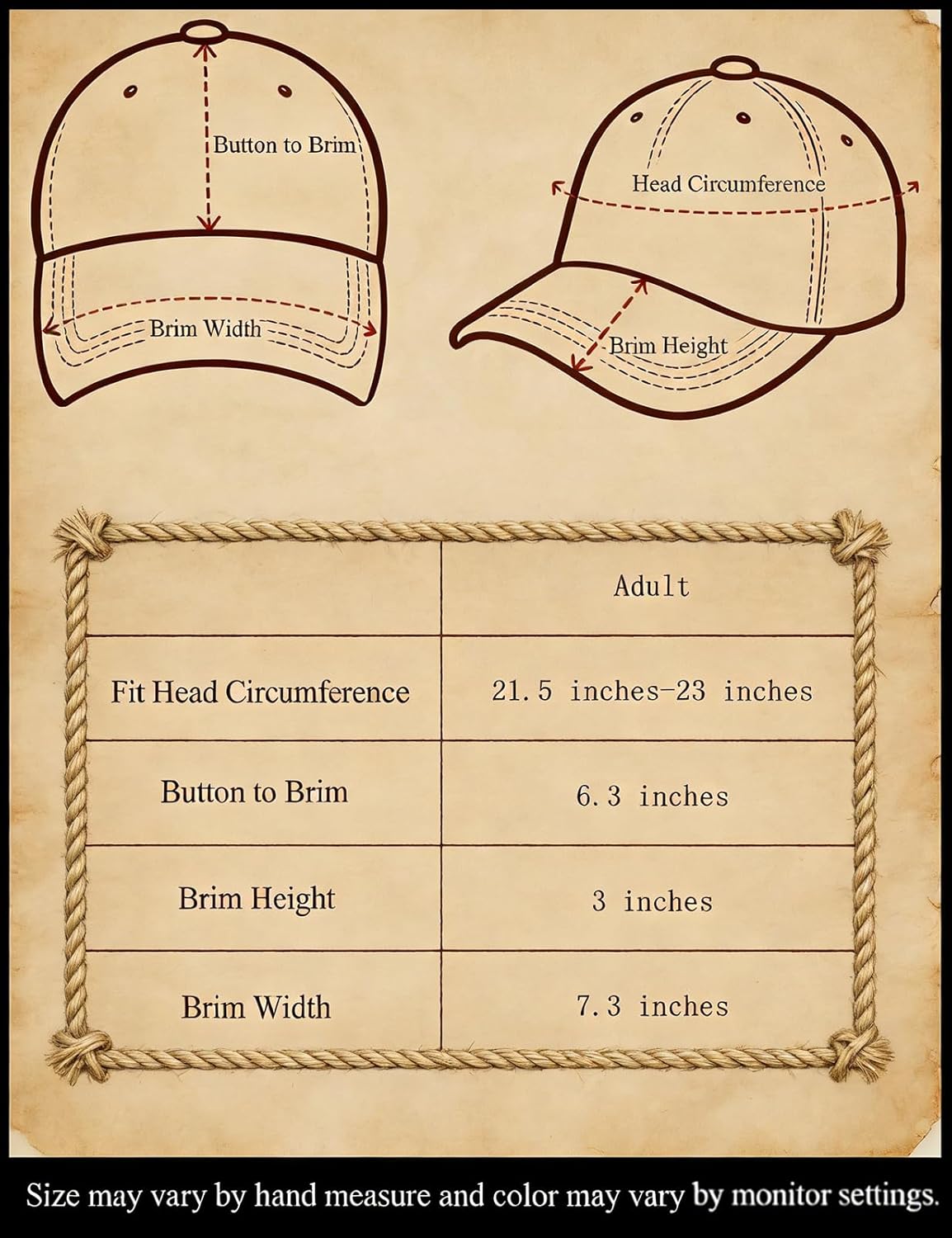 URAMAN Men Women Cowboy Trucker Hat Trendy Vintage Western Hat Adjustable for All Seasons Stylish and Daily Wear - Image 3