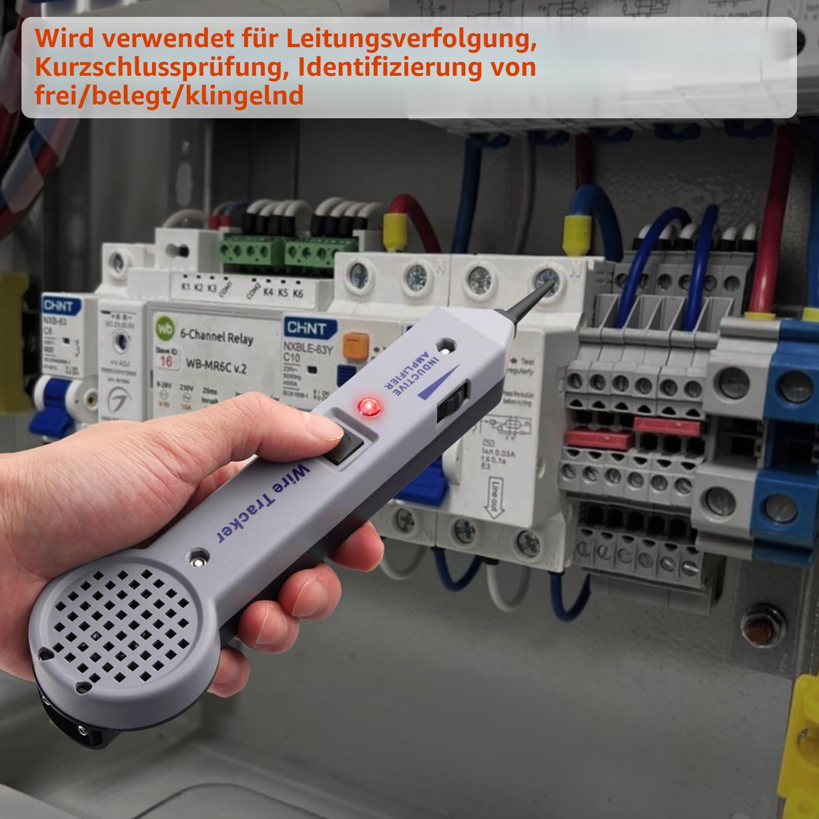 Proster Tongenerator Kit 200EP Professioneller Wire Tracker Hochpräziser Kabeltester Leitungssucher induktiver Verstärker Tastkopfsatz mit einstellbarer Lautstärke für Netzwerkkabel Kollation