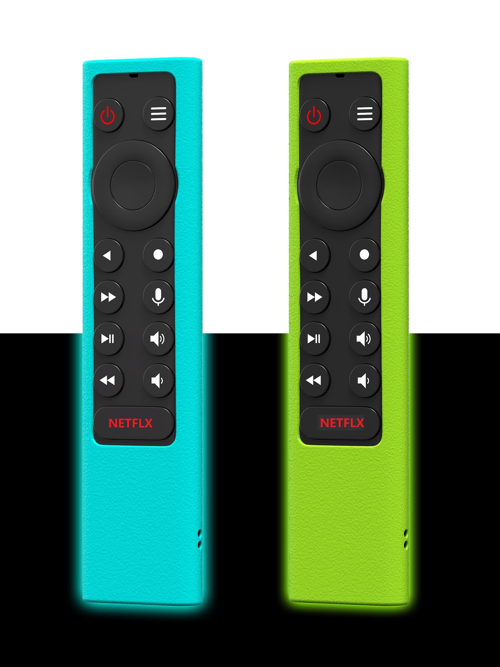 (Pack of 2-Glow) Shockproof Case Compatible for NVIDIA Shield Android TV Pro 4K HDR Streaming Media Player,Skin Holder for NVIDIA Shield Remote