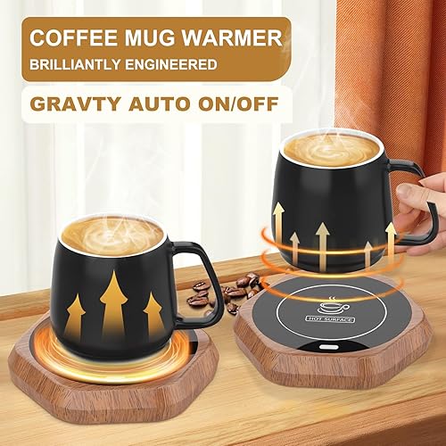 Miniatura 3 de Calentador de taza de café con apagado automático, inducción por gravedad, calentador eléctrico inteligente para escritorio, placa de bebida
