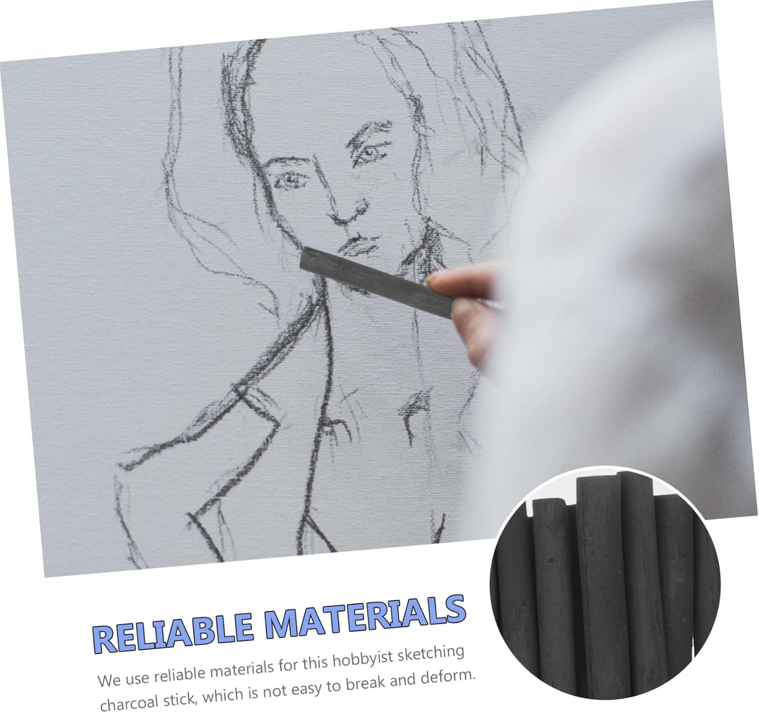 DOITOOL 20pcs Artist Compressed Charcoal Pencils Xmas for Sketching