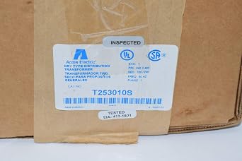 Acme Electric T253010S Low Voltage Distribution Transformer, Single Phase, 240 x 480 Primary Volts - 120/240 Secondary Volts, 1 kVA