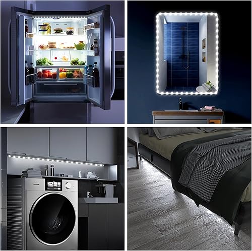 Miniatura 5 de WOBANE Tira de luces con sensor de movimiento, luz recargable activada por movimiento, tira LED de 6.56 pies, 60 LED Homelife Bar para armario,