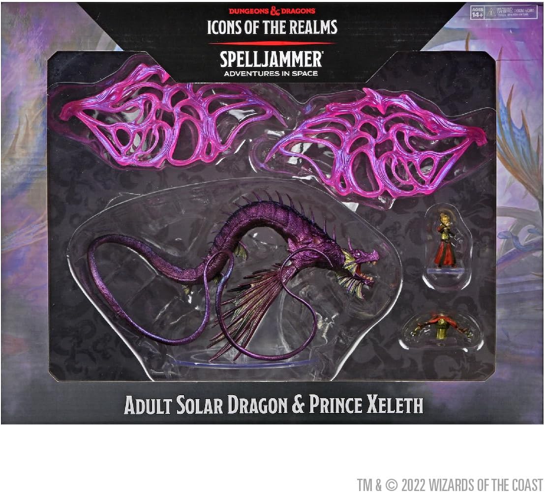 D&D Icons of The Realms: Spelljammer: Adventures in Space - Adult Solar Dragon & Prince Xeleth