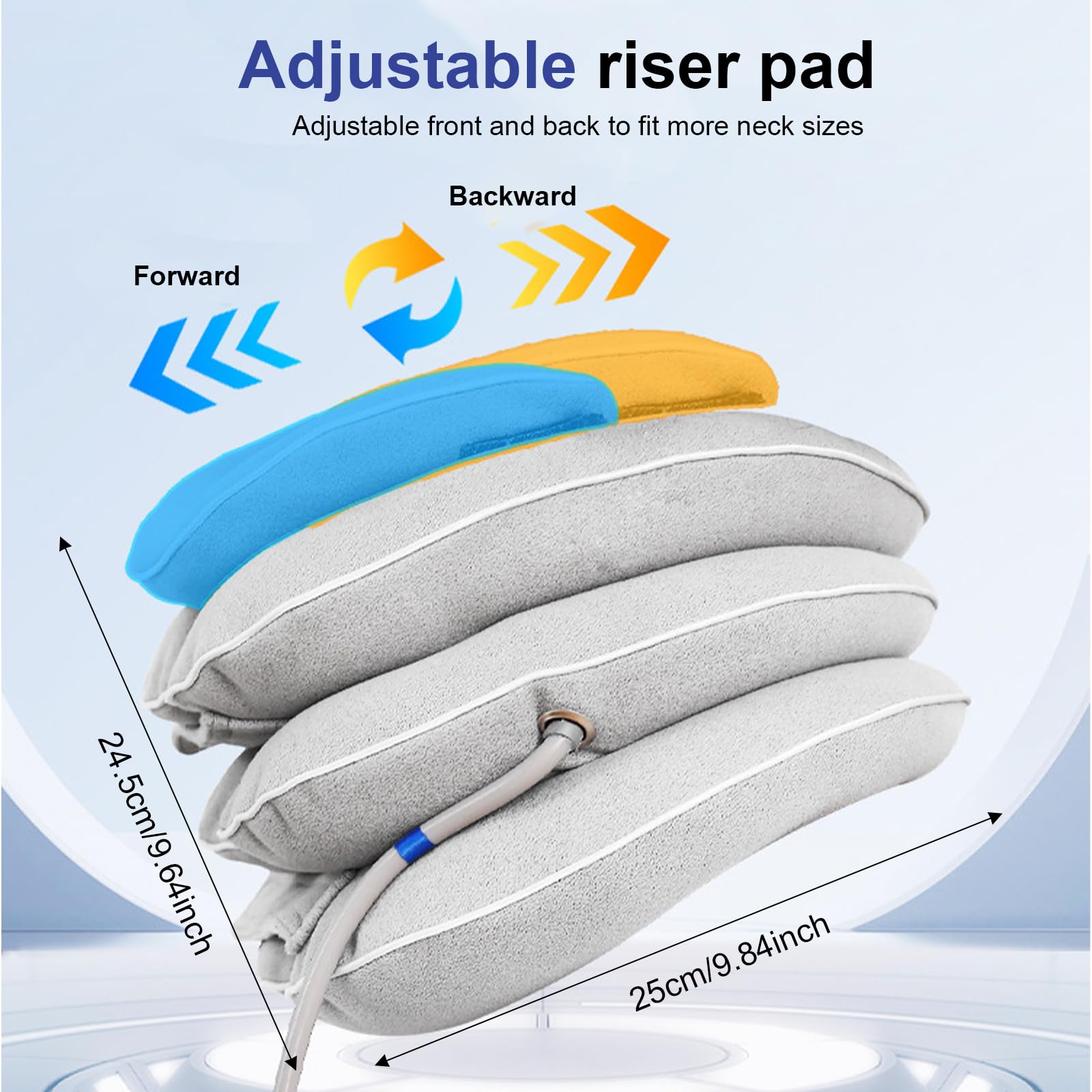 Gonfiabile Cuscino Aereo, 3+1 Strati con Poggiamento, Collare Cervicale Rivestimento in TPU Spesso, Cuscino Aereo Design Ergonomico, per la Trazione del Collo e il Sollievo dal Dolore