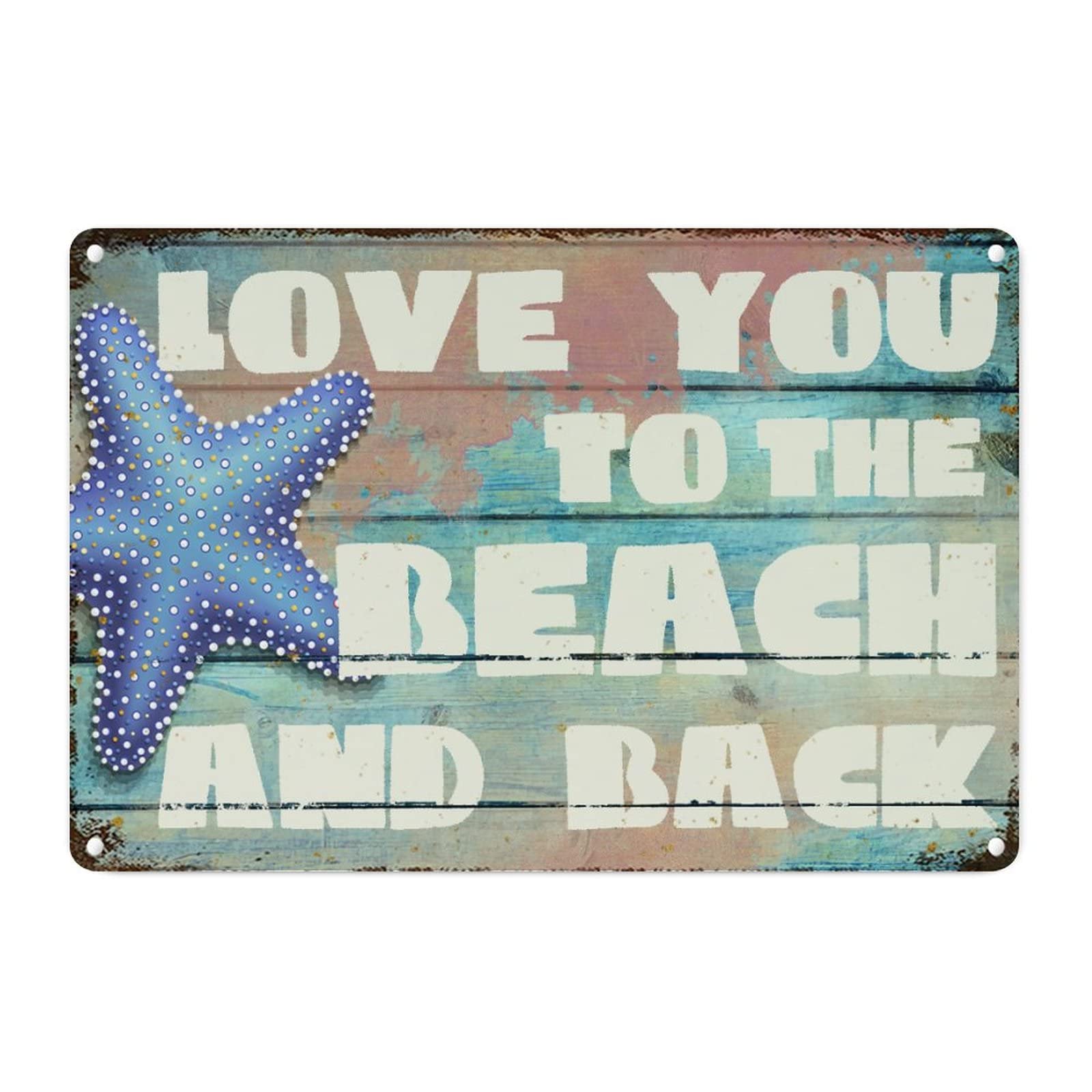 Love you to the beach plaque déco pour illuminer la chambre