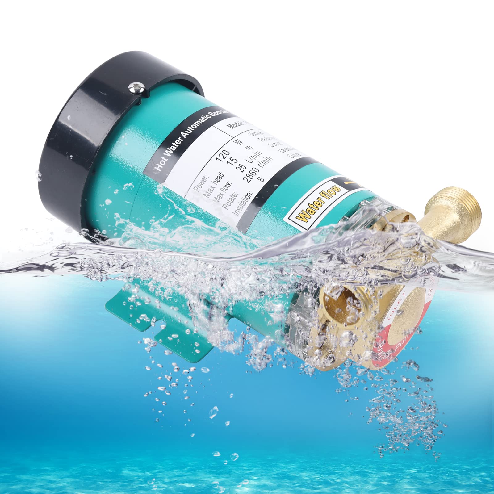 Hongkkon Green Water Pump,Booster Pump,230V 120W Hot Water Booster,B-Class Insulation Level,Automatic Pressurization,Circulation Can Pressurize Heaters,Industrial Equipment