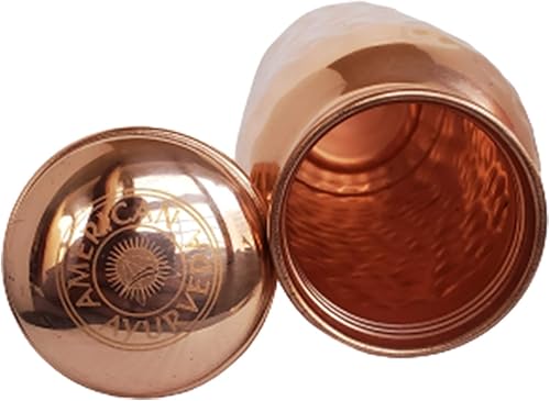 Miniatura 2 de Botella de agua de cobre 100% puro de 20 onzas, 20 onzas, sin articulaciones, a prueba de fugas, vaso, frasco, yoga, beneficios para la salud, agua