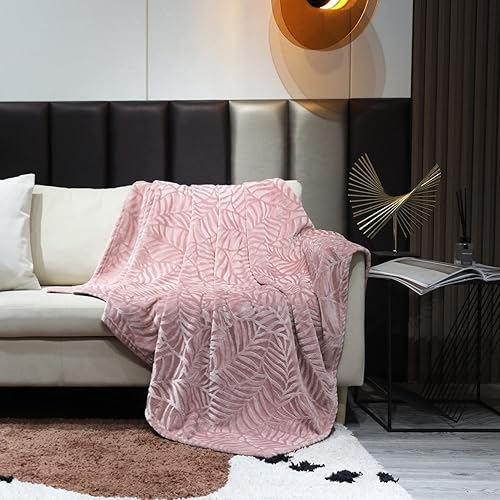 Miniatura 4 de SOCHOW - Manta de franela, vellón con diseño geométrico, ligera, muy suave, acogedora, elegante para usar como colcha, para todas las estaciones, en