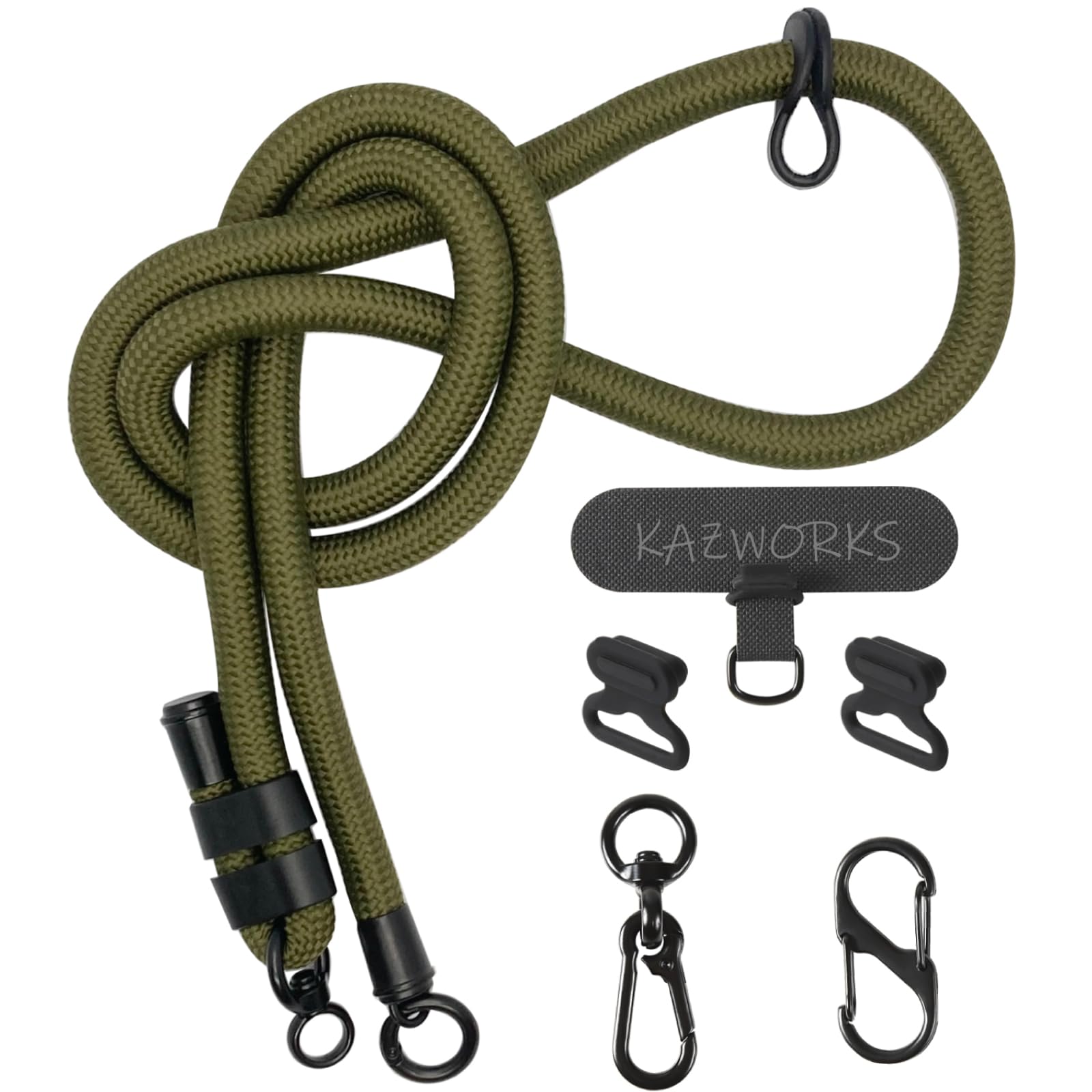 kazworks Cell Phone Lanyard Phone Strap Crossbody Thick Rope Phone Sling 49in-65in(125cm-165cm) Adjustable