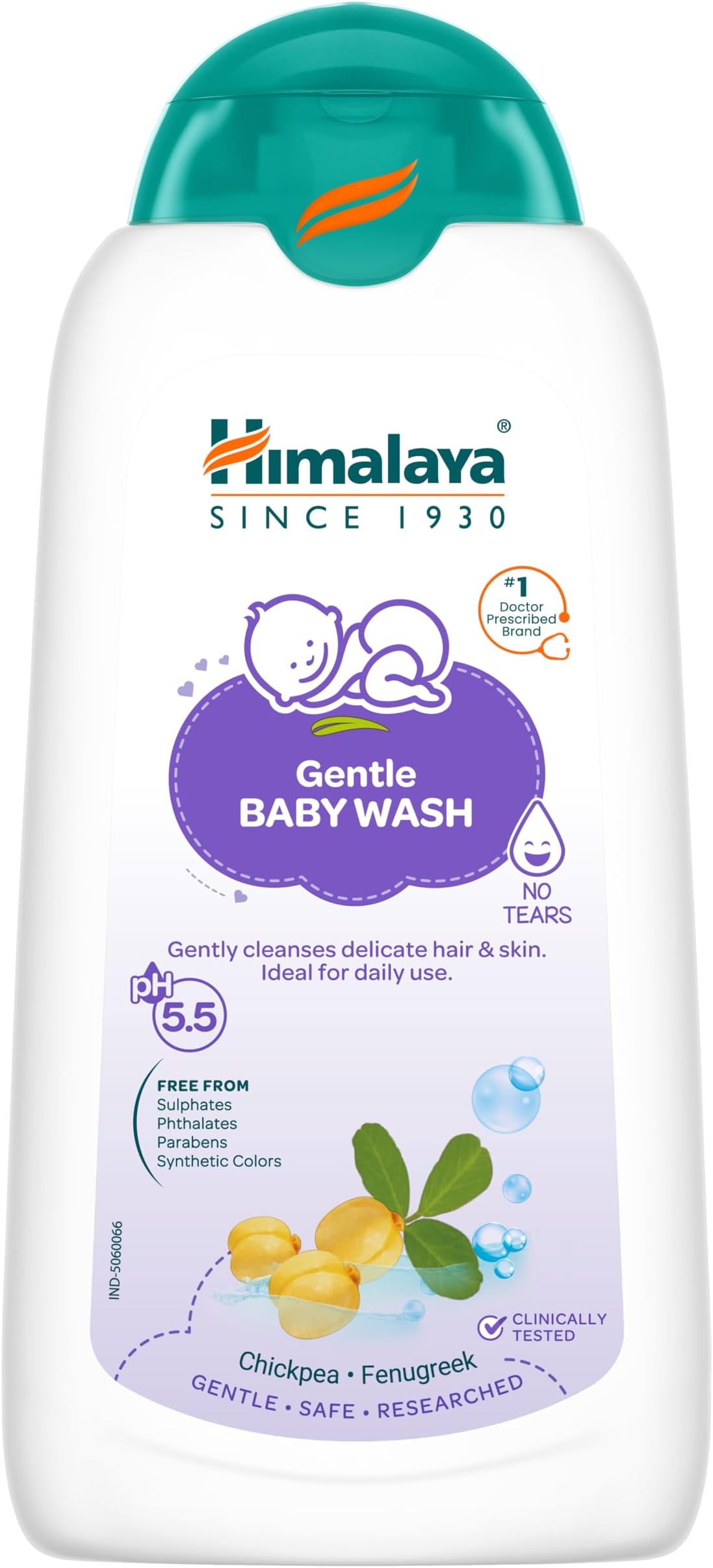 Gentle Baby Wash 200ml | No tears formula |with chickpea and Green gram| Cleansing baby's gentle skin