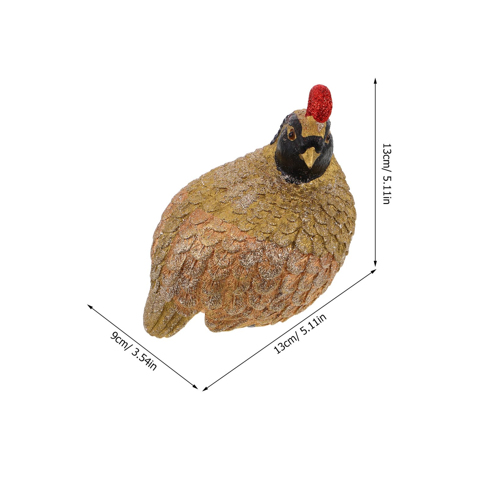 Kleine Truthahnfigur aus Kunstharz für Thanksgiving Realistische Herbst Tischdekoration Im Landhausstil Wiederverwendbare Erntedank Deko für Zuhause und Partys