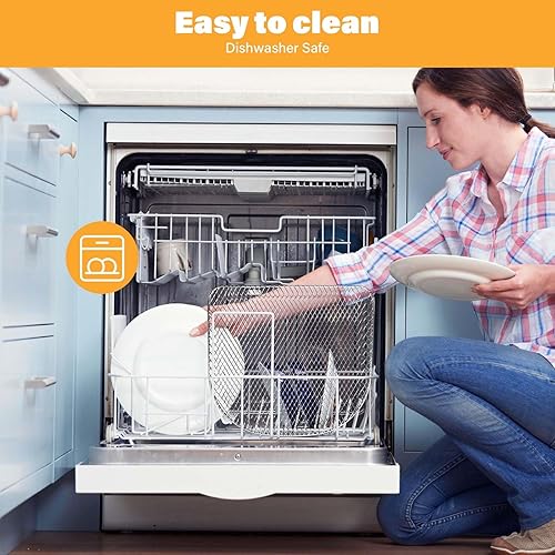 Miniatura 3 de ALJ Estantes mejorados para freidora de aire PowerXL Vortex Pro de 10 cuartos de galón, freidora de aire, estilo malla, bandeja de alimentos,