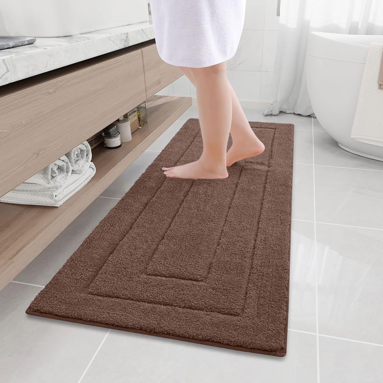 Amazon.com: Buganda Bathroom Rugs, 59" x 20", Soft and Absorbent ...