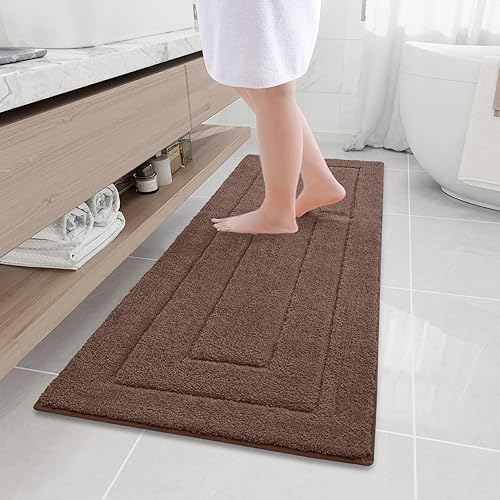 Miniatura 171 de Buganda Alfombras de baño, 24" x 16", Alfombras de baño de microfibra suaves y absorbentes, Alfombra de ducha esponjosa antideslizante, Alfombras de