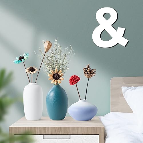 Miniatura 5 de Símbolo de madera de 12 pulgadas y letra grande de madera sin terminar de 14 de pulgada de grosor para manualidades, decoración de pared del hogar