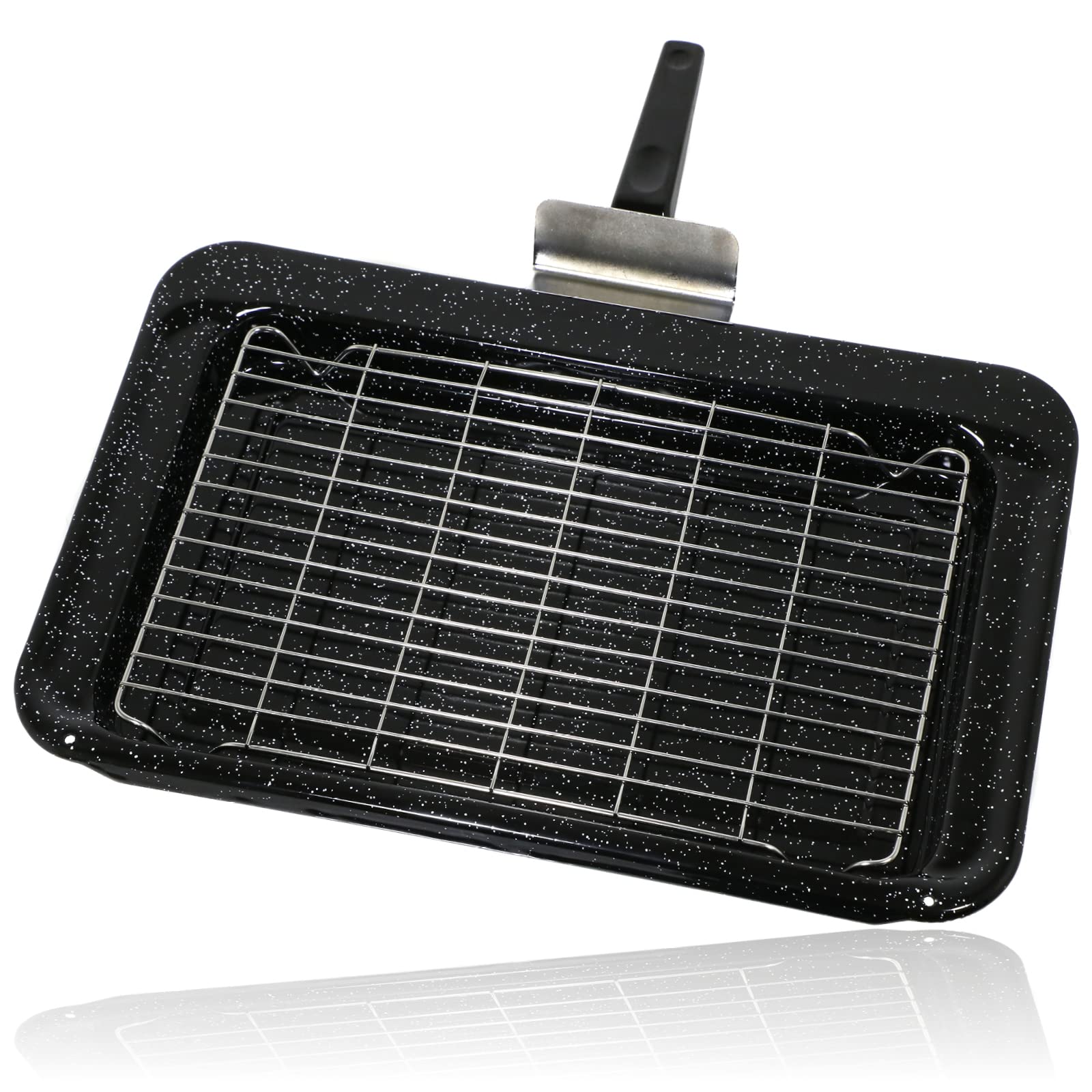 SPARES2GO Kompletny stojak na tacę i uchwyt do kuchenki Rangemaster (445 x 276 mm) - lista dopasowania C