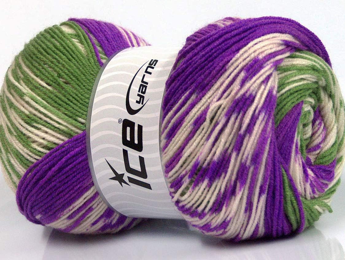 Lot of 2 x 150gr Skeins Ice Yarns Jacquard Wool (30 Wool