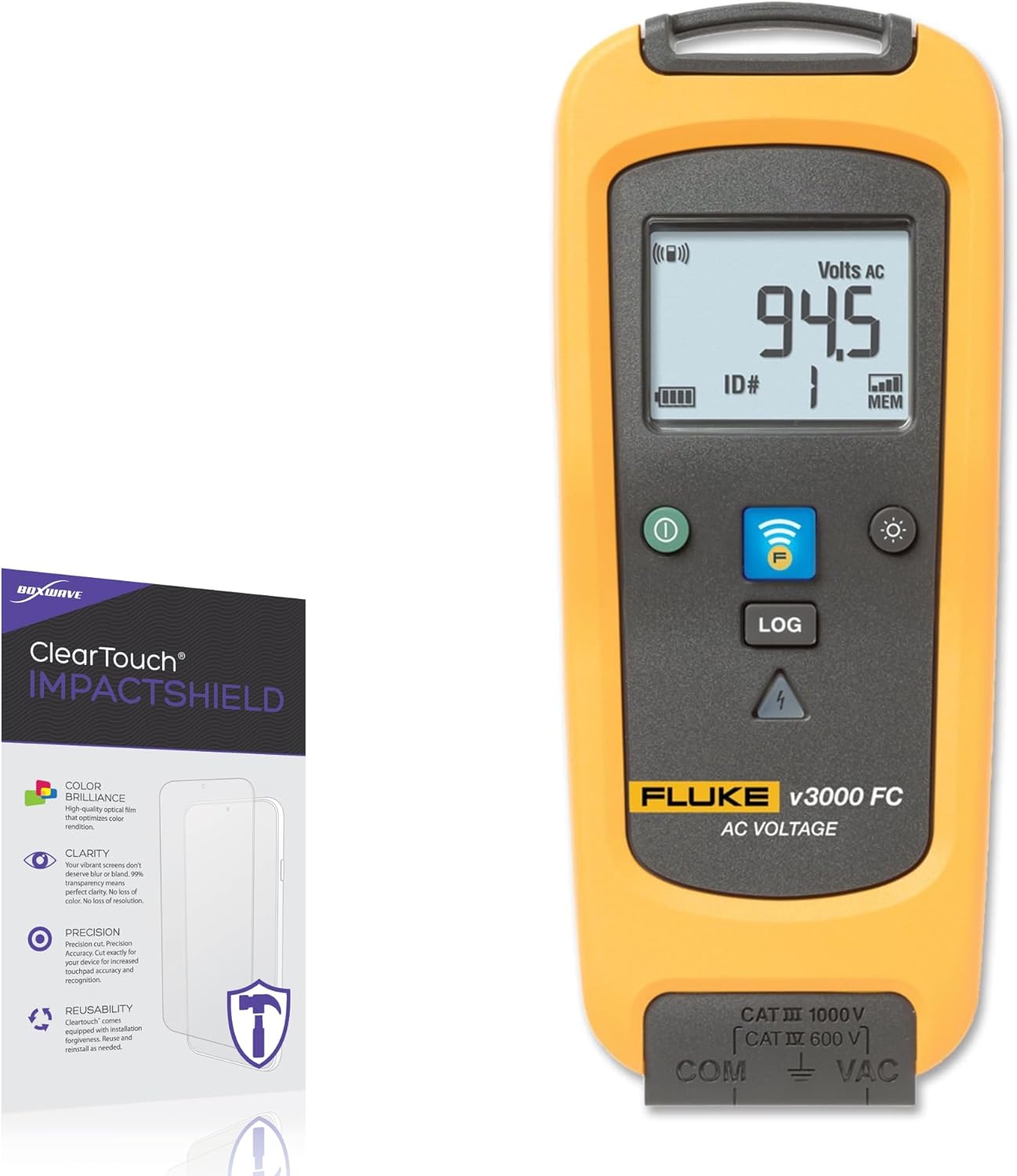 BoxWave Screen Protector Compatible with Fluke v3000 FC - ClearTouch ImpactShield (2-Pack), Impenetrable Screen Protector Flexible Film