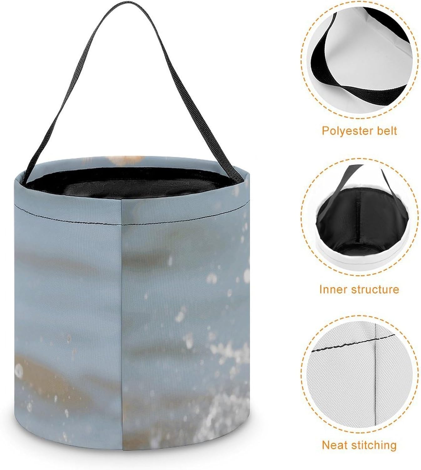 Reusable Cute Golden Retriever Halloween Candy Bucket with Handle image 4
