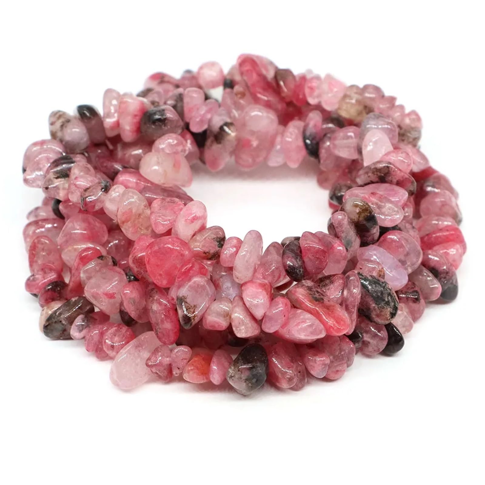 Perline di ghiaia irregolari Perline di cristallo FloatingBeads con ghiaia irregolare forata for la creazione gioielli fai da te, braccialetti e collane per fai da te(Color-19,20pcs(approx.16IN))