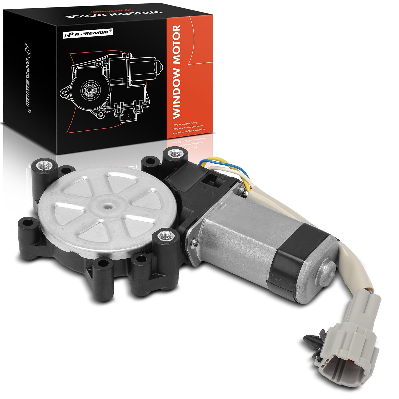 A-Premium Front Left Power Window Lift Motor Compatible with Nissan Armada 2005-2015, Titan 2004-2019 & Infiniti QX56 2004-2013, Driver Side, with Anti-Clip Function, Replace# 807317S000, 807319FJ0A