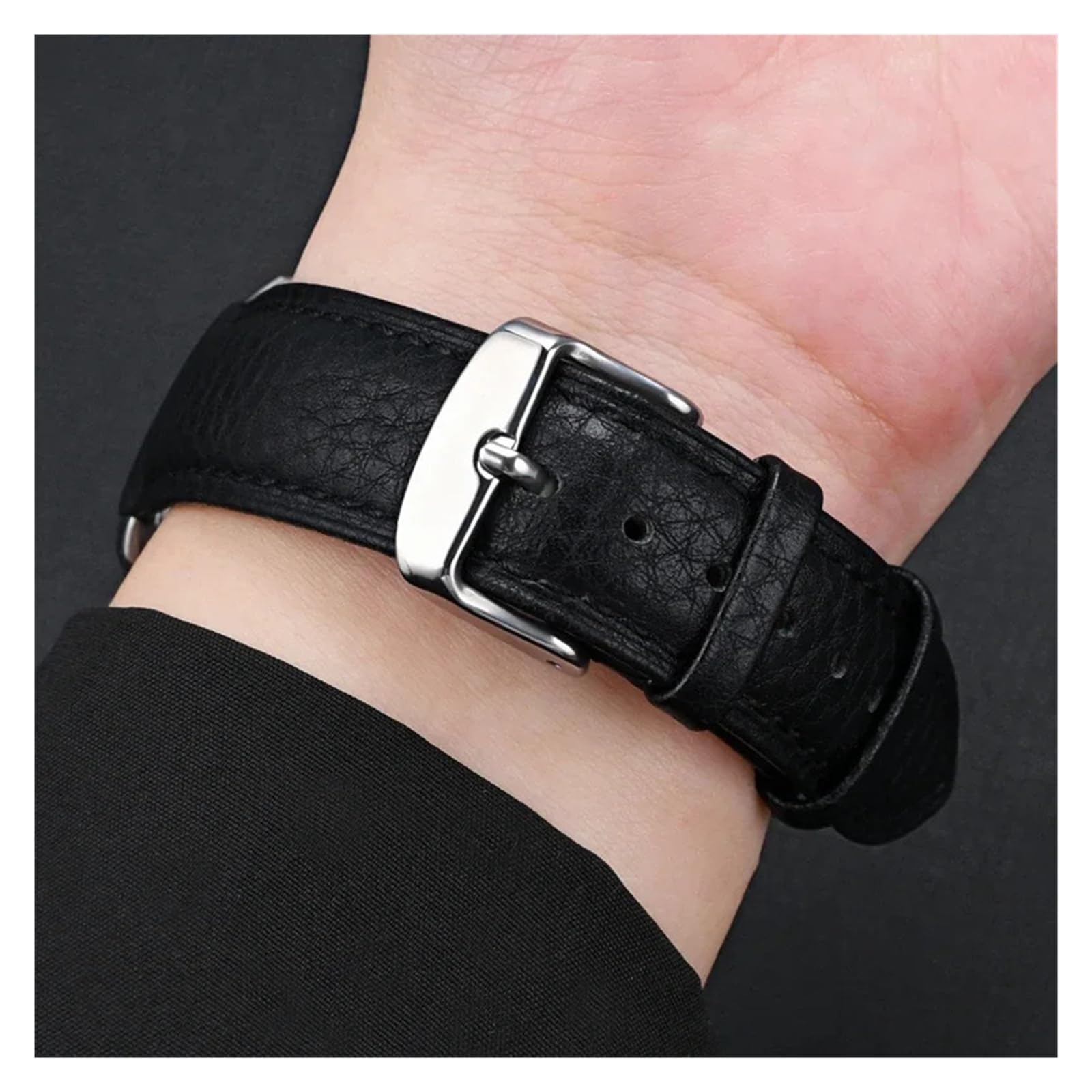 yingyingjia Cinturino da uomo d'affari in vera pelle rapida donna | 12 13 14 15 16 17 18 19 20 21 22 23 Bracciale con cinturino for orologio con rilascio da 24 mm