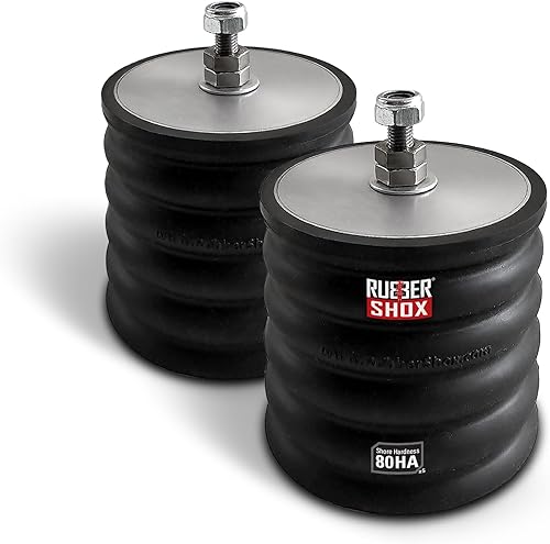 Miniatura 8 de RubberShox - Tope universal de goma de 5 pulgadas  Reemplazo para UB123  Mejora de suspensión de 5.5 x 4 pulgadas  Capacidad de 4500 libras al 50%