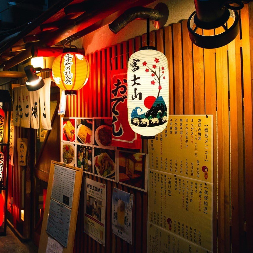 Japanese Lanterns Traditional Waterproof Hanging Lantern for Outdoor Indoor Festive Home Yard Sushi Ramen Restaurant Decor