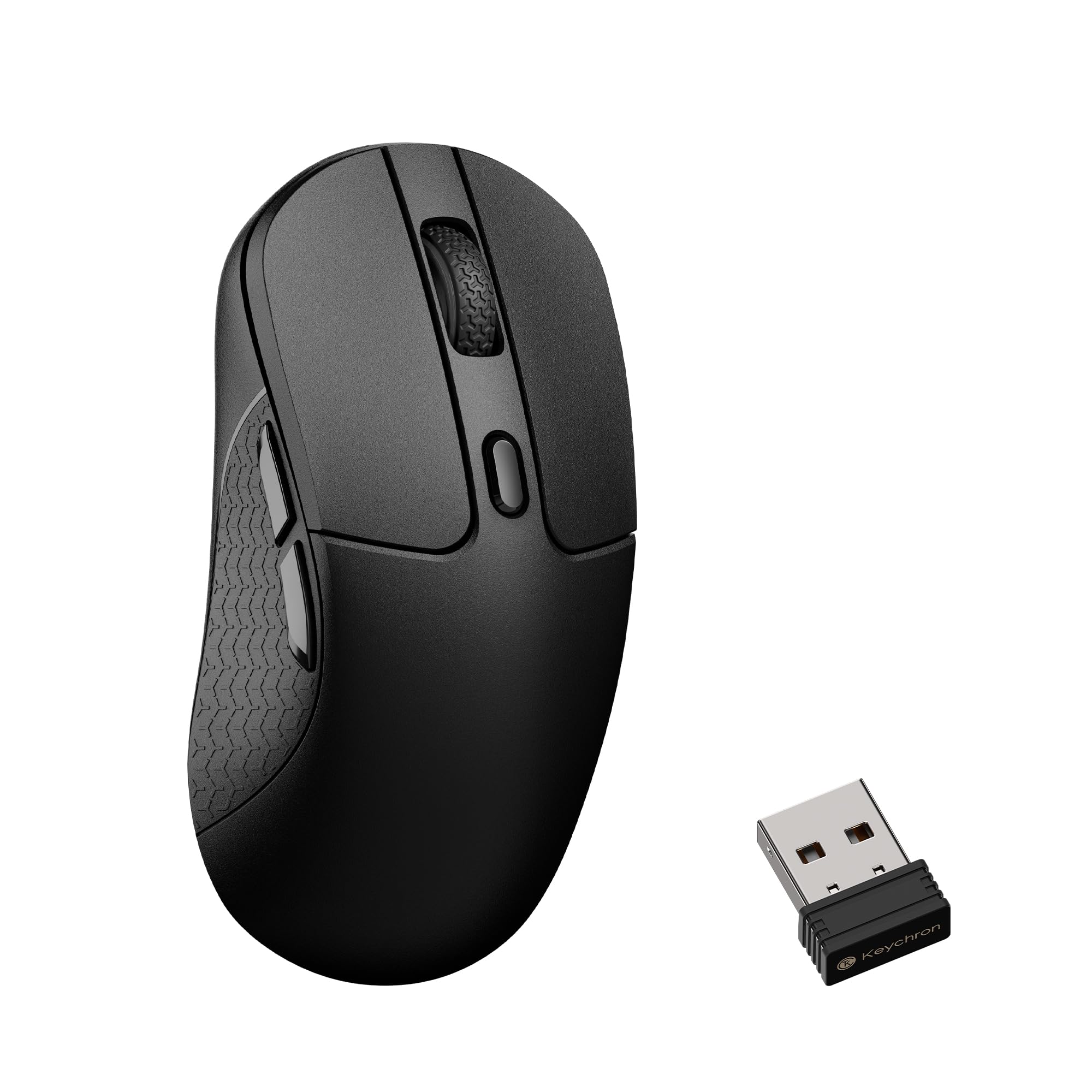 Keychron M3 Mouse da gioco ottico wireless, sensore PixArt Paw 3950, 30000 dpi 2.4 GHz/Bluetooth 5.3, retroilluminazione a LED RGB, 79 g pulsante macro programmabile leggero per Windows PC/Mac - Nero