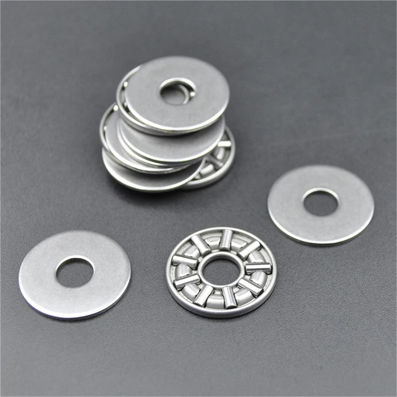 Rodamientos de agujas de empuje plano AXK0619 +2AS 0619 6x9x4 mm Rodamiento de rodillos de empuje axial con arandelas (100 piezas)