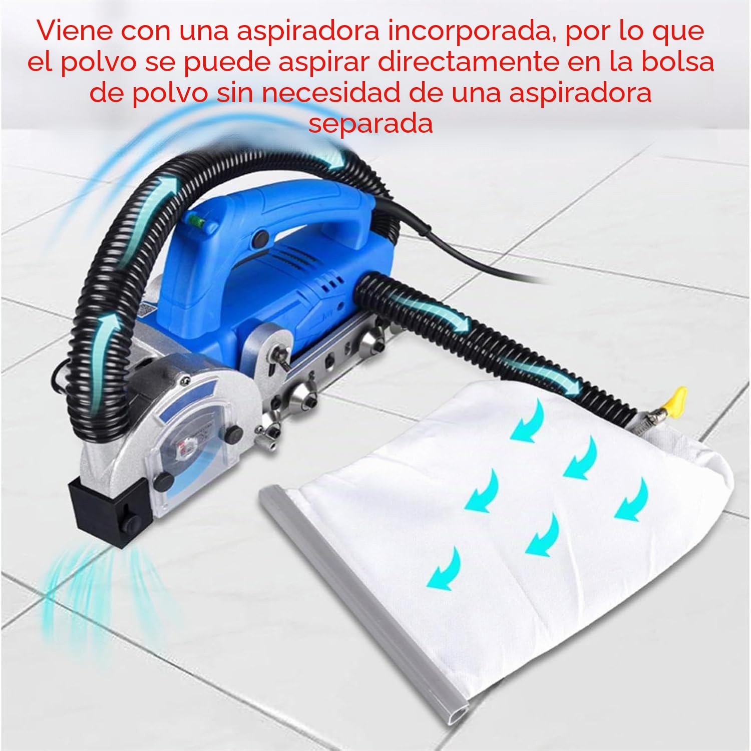 Limpiador Juntas Azulejos 9000 RPM, Herramienta Eléctrica para Quitar Juntas Azulejos con Soplador Agua Automático, Herramienta para Rejuntar Suelos 1200 W con Hoja Diamante