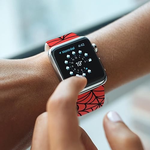 Vista 102 de Holidays - Correa de reloj compatible con Apple Watch de 1.49, 1.57, 1.61, 1.65, 1.65 y 1.73 pulgadas, correa de reloj inteligente de silicona