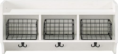 Miniatura 4 de Crosley Furniture CF6018-WH Fremont - Estantería de entrada, color blanco envejecido