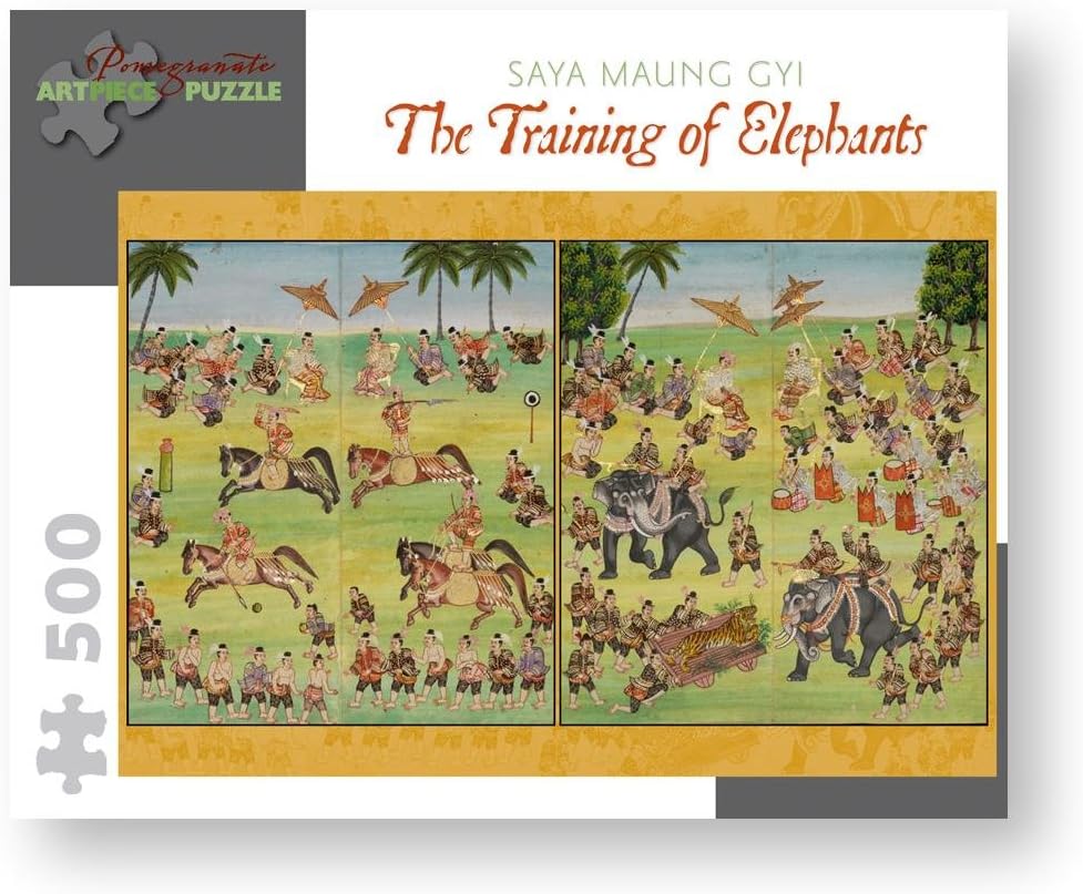 Saya Maung Gyi 500 Piece Puzzle The Training of Elephants