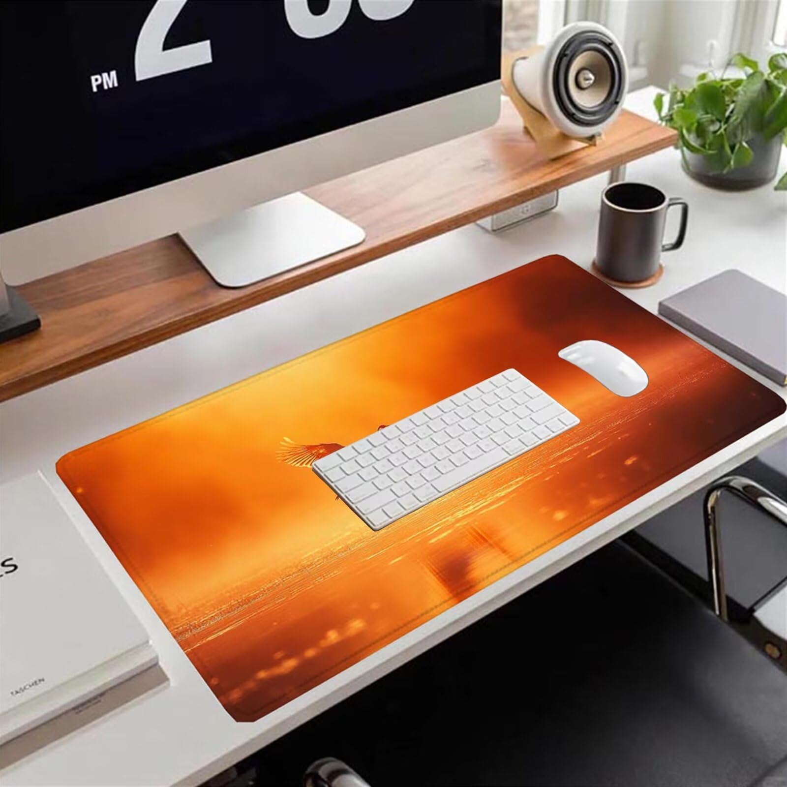 Gamingowa podkładka pod mysz 1200 x 600 x 3 mm, XXL, wodoszczelna, odporna na ścieranie, z przyszytymi krawędziami, żółta, podkładka na biurko, poprawia prędkość i precyzję do komputera, laptopa