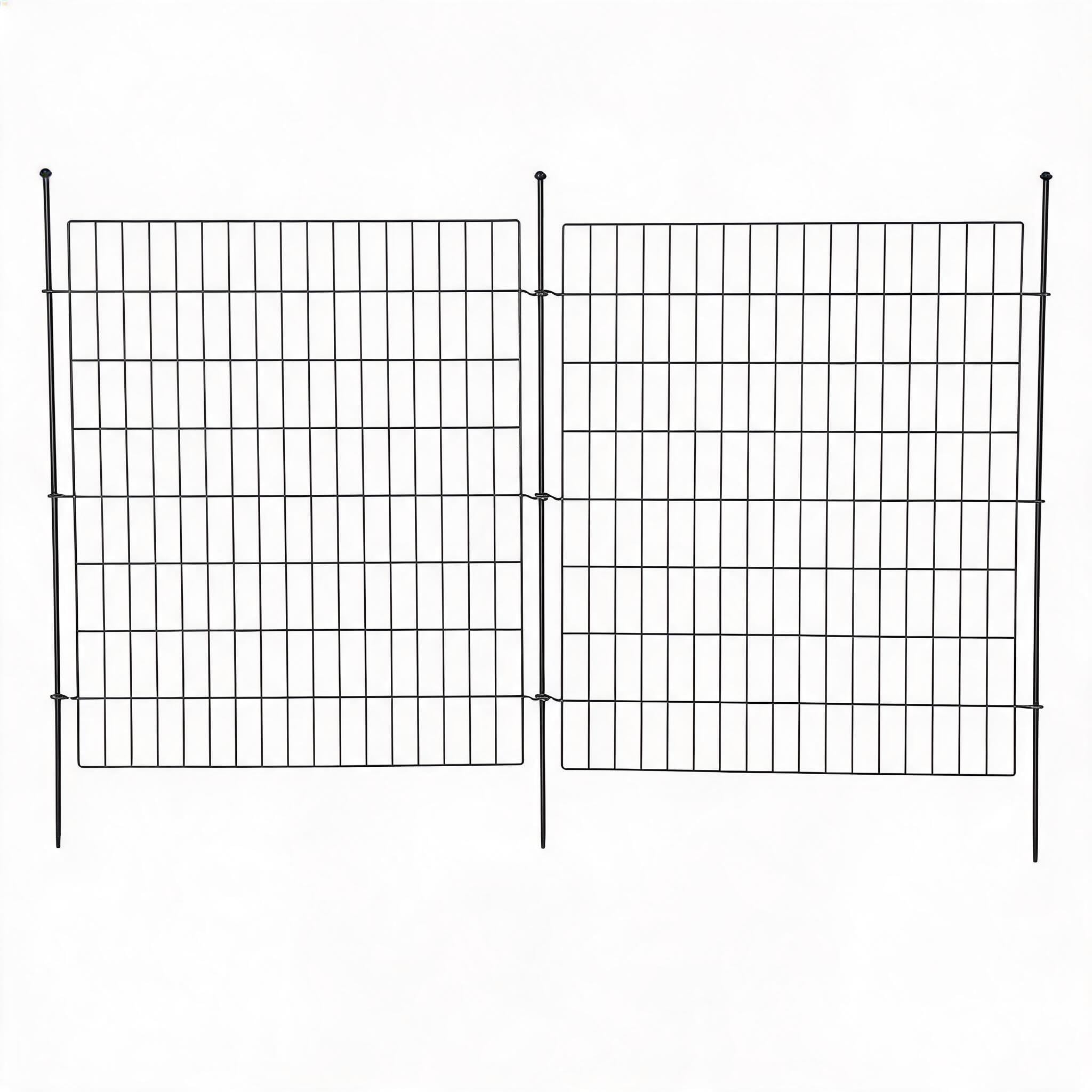 Idealhouse Flate Decorative Metal Garden Fence - 15 Pack Arched Panels 81 X 74Cm
