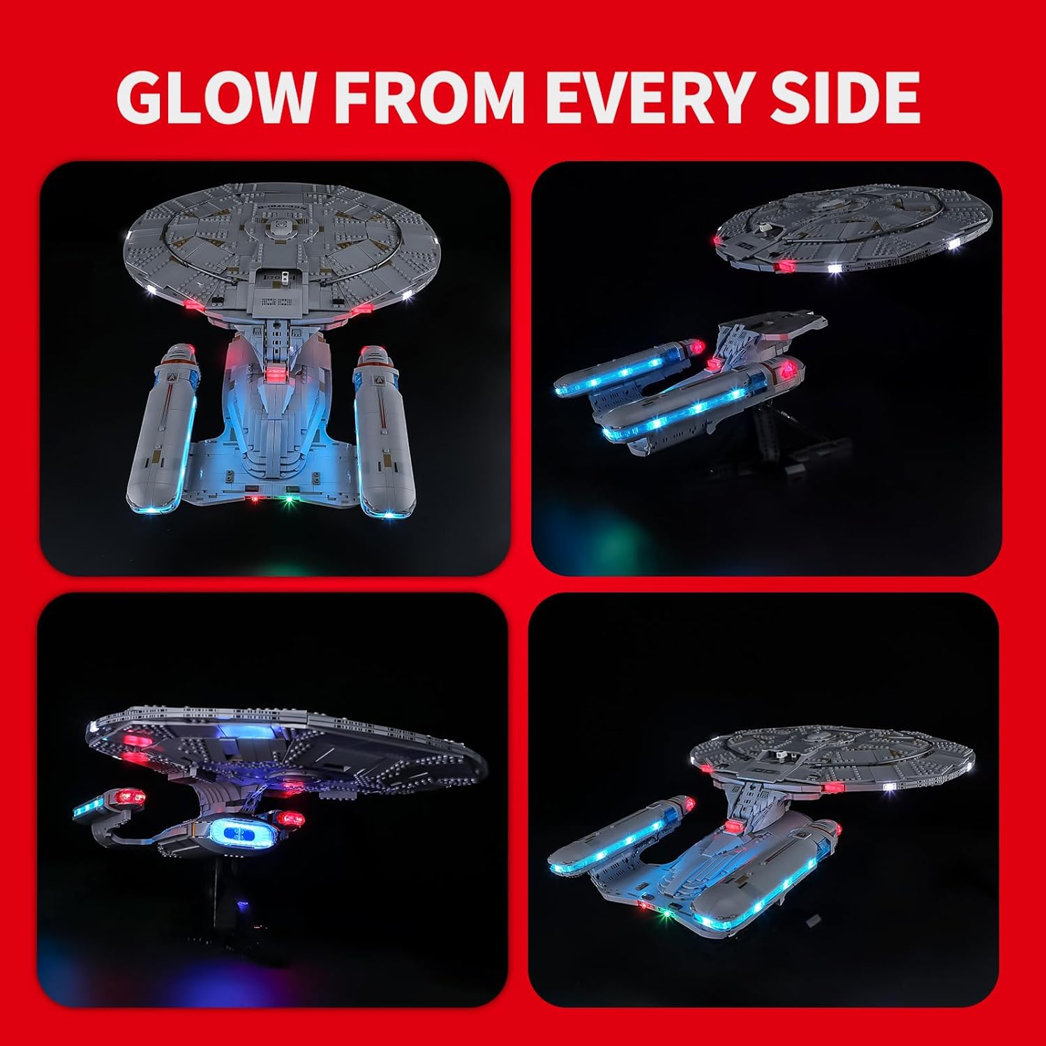 BRIKSMAX 2.0 Light Kit Compatible with Lego ICONS U.S.S. Enterprise NCC-1701-D 10356 Building Sets- Original LED Lighting Kits (Accessories Only),Cable-Hiding Tech for Display, Gifts & Collectors