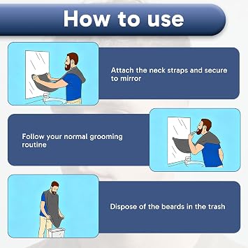 2pcs Beard Shaper with SuspendersBeard Shaper Tool, Adjustable Beard Styling Guide Comb for Precision Trim, Easy Facial Hair Shaping Kit for Men Grooming and Styling