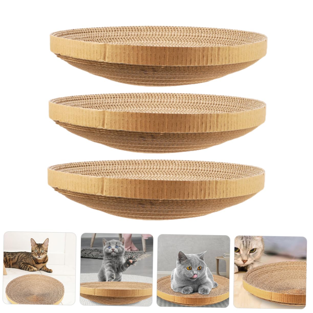BESPORTBLE 3piezas Almohadillas De Rascado De Repuesto para Gatos De Cartón Corrugado Reciclado Resistentes Al Desgaste para Habitación