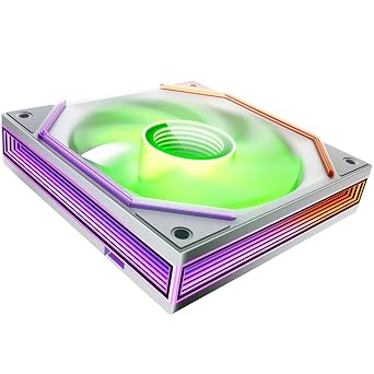 Asiahorse MatrixPro 120mm ARGB Case Fan, 3-Zone Controlled 3D Curved Infinite Mirror Light, Low Resistance 2-Support Frame Hydraulic PWM Fan for 120mm PC Liquid Cooling & Gaming Chassis
