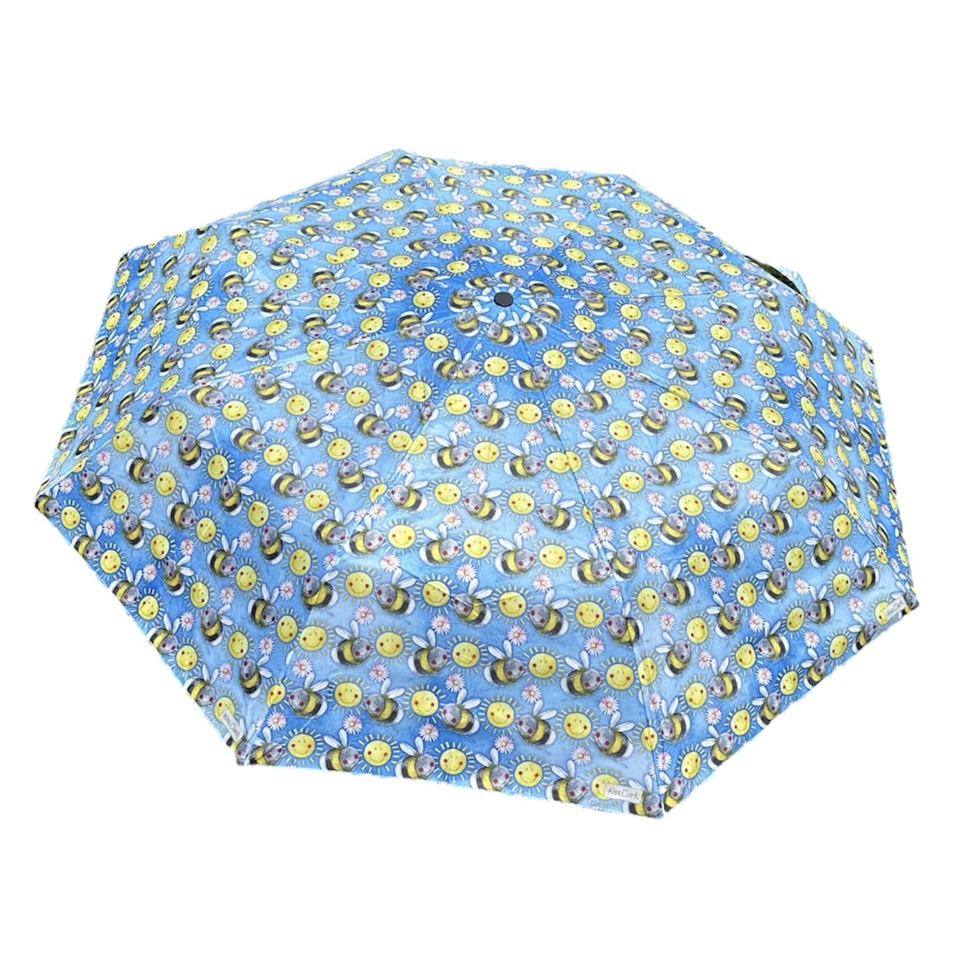 Alex Clark Bees and Sunshine Umbrella - Compact Foldable Travel Umbrella - Floral and Animal print design