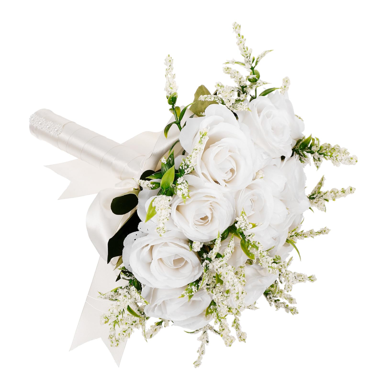 Abaodam Bouquet Di Nozze Artificiale Fiori Realistici Accessorio Per Matrimonio e Fotografia Decorazione Romantica Per Sposa Realizzato in Plastica e Seta Duraturo e Versatile