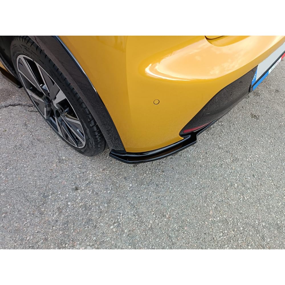 Jupe arrière (Diffuser) V.2 compatible avec Peugeot 208 II 2019- (ABS Noir Luisant)