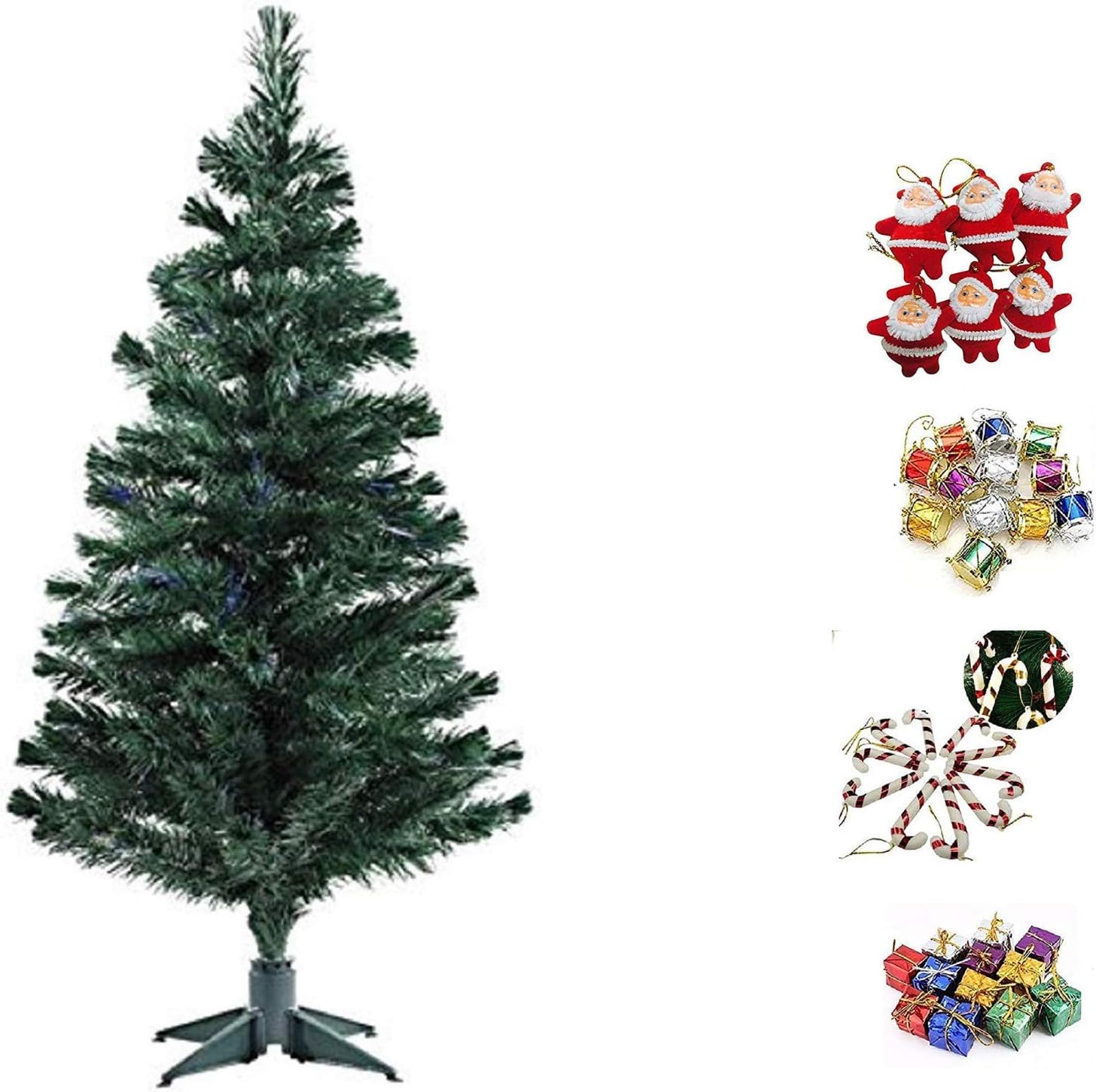 3 Ft Christmas Tree with 48-Piece Ornament Set – Perfect for Home Holiday Decorations (3 Ft)