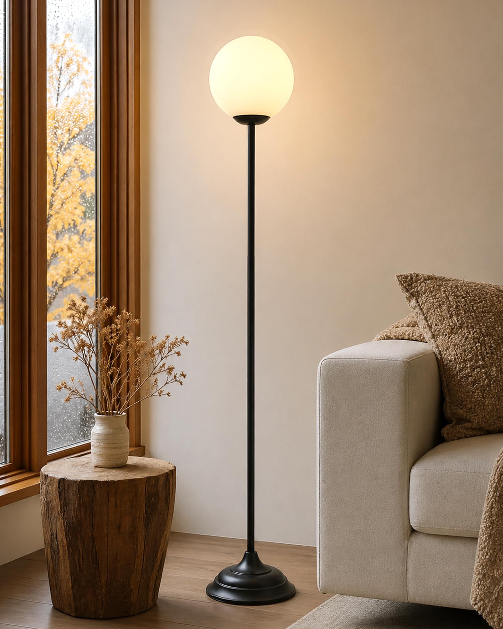 Homesake® Floor Lamp Standing Lamp,On/Off Foot Switch, Tall Modern Floor Lamp for Bedrooms, Living Room, Office,Farmhouse, (Matt Black)-image-36